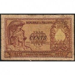 Italie - Pick 92a - 100 lire - 31/12/1951 - Etat : B