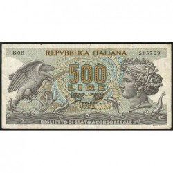 Italie - Pick 93a_1 - 500 lire - 20/06/1966 - Etat : TB+