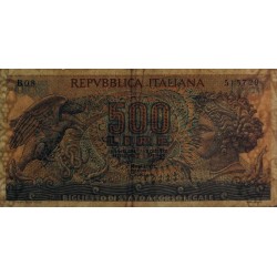 Italie - Pick 93a_1 - 500 lire - 20/06/1966 - Etat : TB+