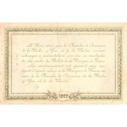 La Roche-sur-Yon (Vendée) - Pirot 65-35 - 2 francs - Série G - 1922 - Etat : TTB+