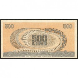 Italie - Pick 93a_2 - 500 lire - 20/10/1967 - Etat : TTB+