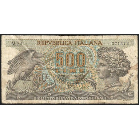 Italie - Pick 93a_3 - 500 lire - 23/02/1970 - Etat : B