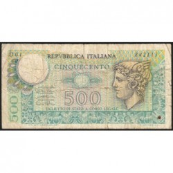 Italie - Pick 94_1 - 500 lire - 14/02/1974 - Etat : B