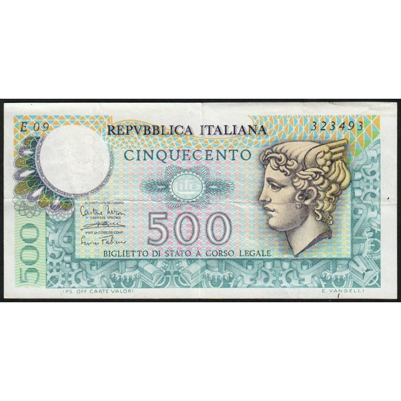 Italie - Pick 94_1 - 500 lire - 14/02/1974 - Etat : TTB