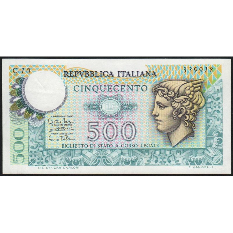 Italie - Pick 94_1 - 500 lire - 14/02/1974 - Etat : SPL