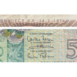 Italie - Pick 94_1 - 500 lire - 14/02/1974 - Etat : TB