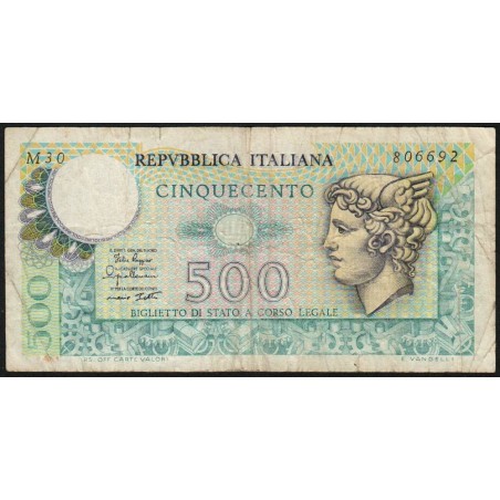 Italie - Pick 94_2 - 500 lire - 02/04/1979 - Etat : TB-