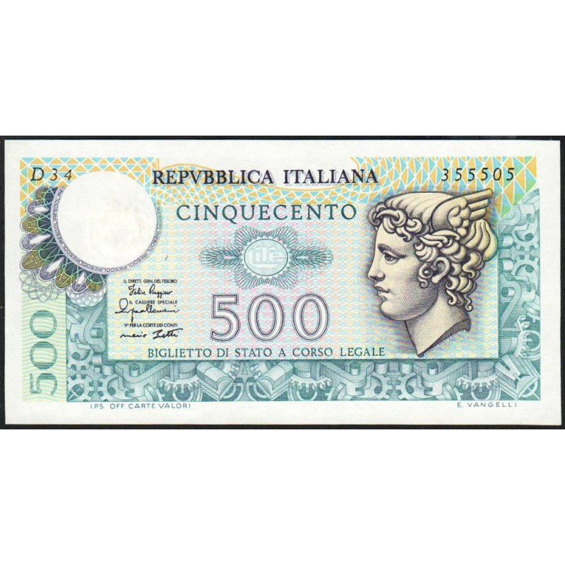 Italie - Pick 94_2 - 500 lire - 02/04/1979 - Etat : pr.NEUF