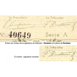 La Roche-sur-Yon (Vendée) - Pirot 65-10 - 2 francs - Série A - 1915 - Etat : SUP+