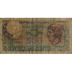 Italie - Pick 95 - 500 lire - 20/12/1976 - Etat : TB-