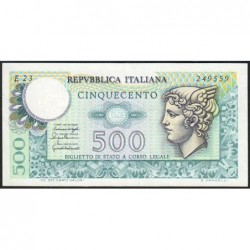 Italie - Pick 95 - 500 lire - 20/12/1976 - Etat : SUP