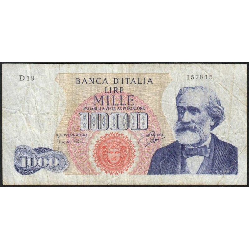 Italie - Pick 96b_1 - 1'000 lire - 05/07/1963 - Etat : TB-