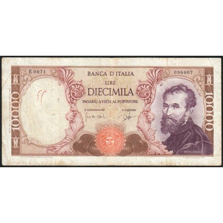 Italie - Pick 97a - 10'000 lire - 03/07/1962 - Etat : TB