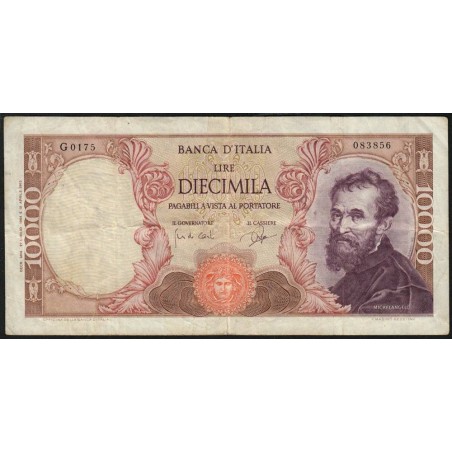 Italie - Pick 97b_2 - 10'000 lire - 27/07/1964 - Etat : TB+