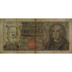 Italie - Pick 98b - 5'000 lire - 04/01/1968 - Etat : TB