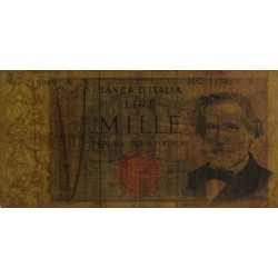 Italie - Pick 101d - 1'000 lire - Lettre C - Série MC A - 05/08/1975 - Etat : TB