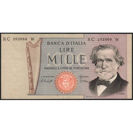 Italie - Pick 101e - 1'000 lire - Lettre C - Série RC W - 10/01/1977 - Etat : SUP