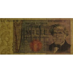 Italie - Pick 101e - 1'000 lire - Lettre C - Série RC W - 10/01/1977 - Etat : SUP