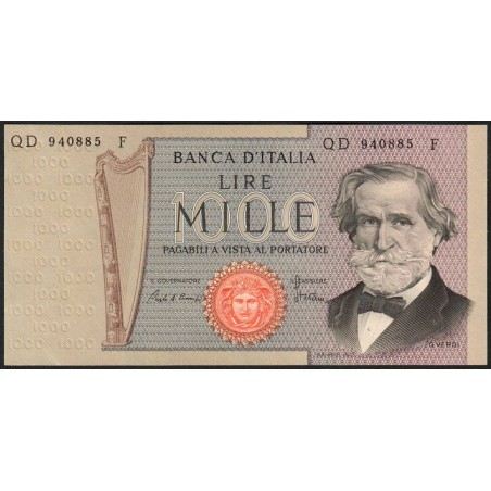 Italie - Pick 101g_1 - 1'000 lire - Lettre D - Série QD F - 20/02/1980 - Etat : pr.NEUF