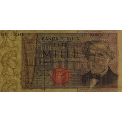 Italie - Pick 101g_1 - 1'000 lire - Lettre D - Série QD F - 20/02/1980 - Etat : pr.NEUF