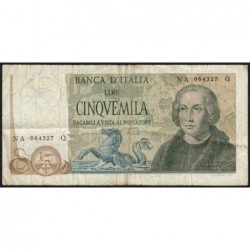 Italie - Pick 102b - 5'000 lire - 11/04/1973 - Etat : TB-