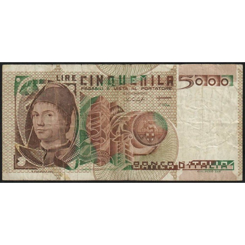 Italie - Pick 105a - 5'000 lire - 09/03/1979 - Etat : TB