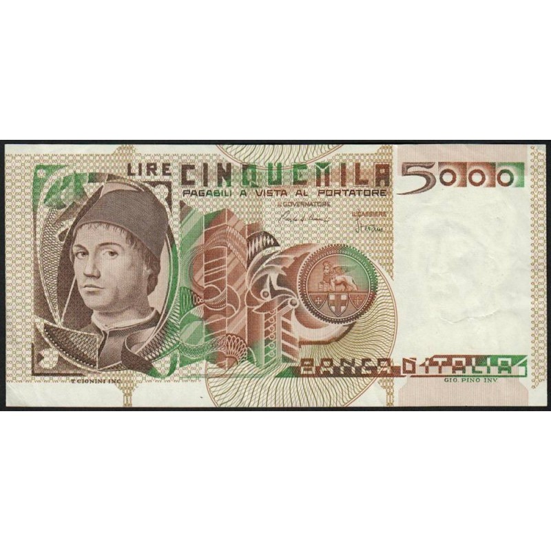 Italie - Pick 105b_2 - 5'000 lire - 03/11/1982 - Etat : TTB+