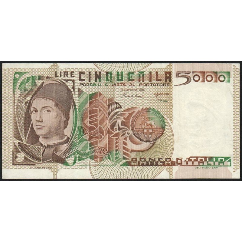 Italie - Pick 105c - 5'000 lire - 19/10/1983 - Etat : TTB