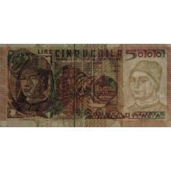 Italie - Pick 105c - 5'000 lire - 19/10/1983 - Etat : TTB