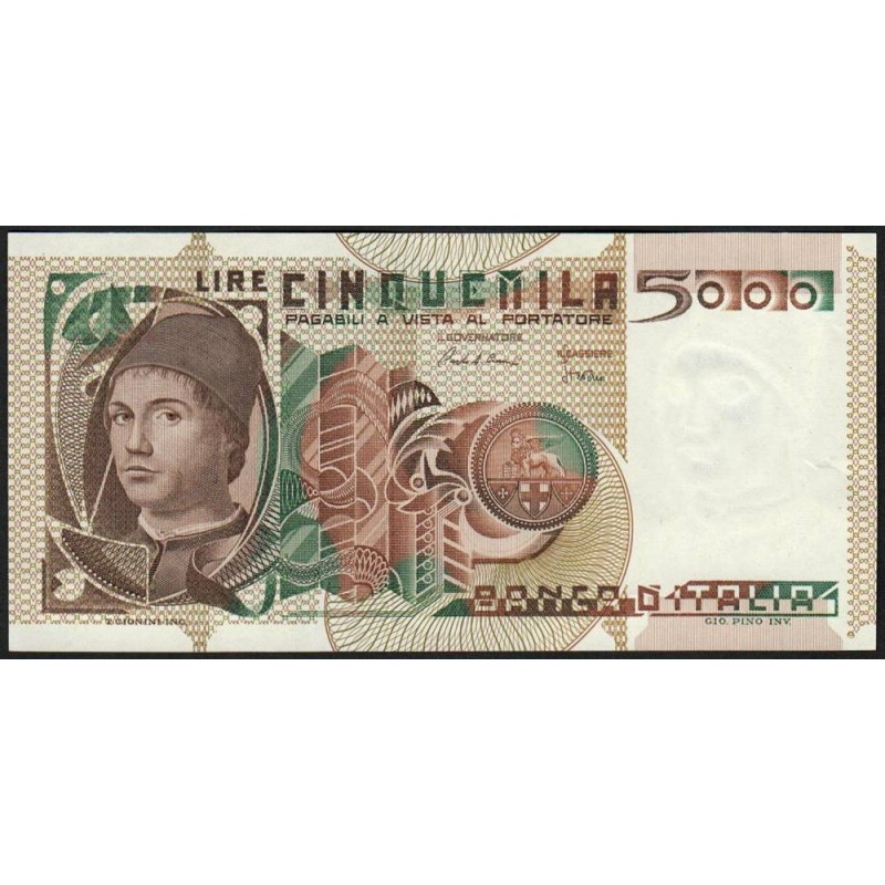 Italie - Pick 105c - 5'000 lire - 19/10/1983 - Etat : SPL+