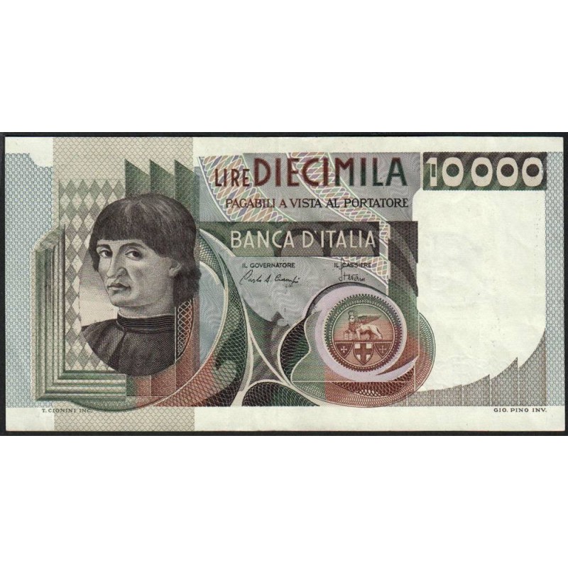 Italie - Pick 106b_1 - 10'000 lire - 06/09/1980 - Etat : TTB+