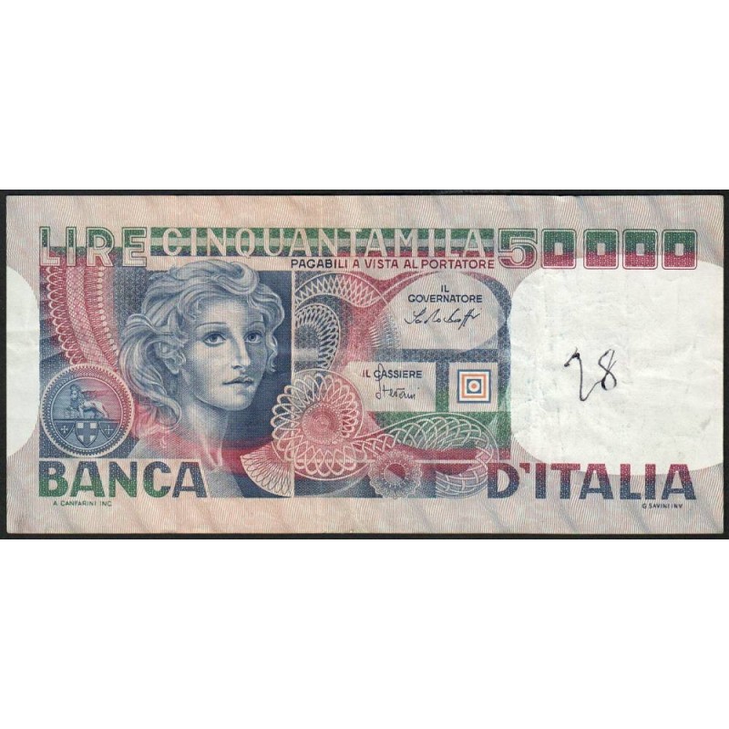 Italie - Pick 107b - 50'000 lire - 12/06/1978 - Etat : TB+