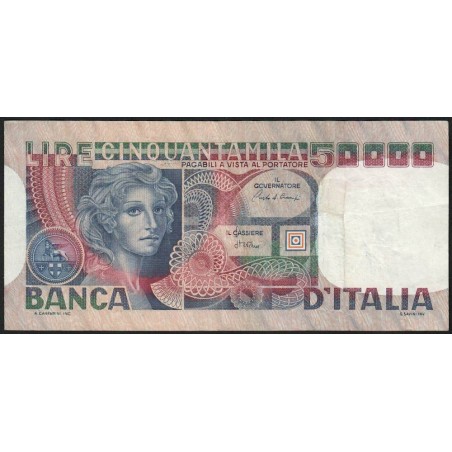 Italie - Pick 107d - 50'000 lire - 02/11/1982 - Etat : TTB-