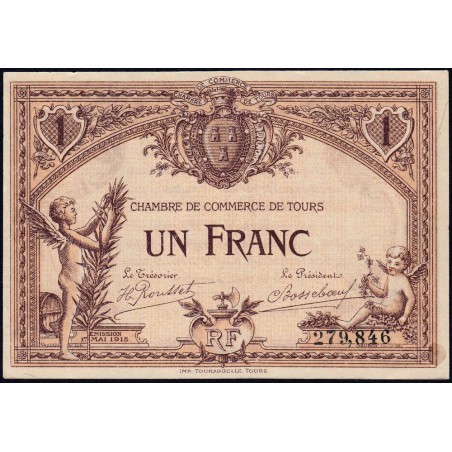 Tours - Pirot 123-1 - 1 franc - 01/05/1915 - Etat : SUP+