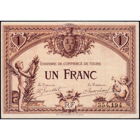 Tours - Pirot 123-1 - 1 franc - 01/05/1915 - Etat : SPL+