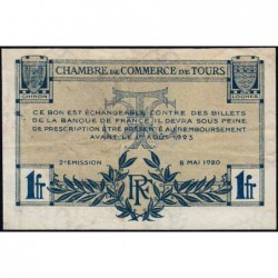 Tours - Pirot 123-4b - 1 franc - 08/05/1920 - Etat : TTB+