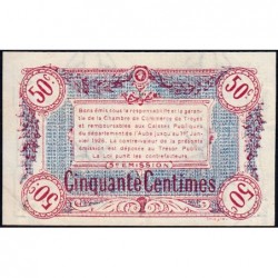 Troyes - Pirot 124-9a - 50 centimes - Série 300 - 5e émission - Sans date - Etat : SUP+