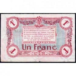 Troyes - Pirot 124-10 - 1 franc - Série 249 - 5e émission - Sans date - Etat : TTB