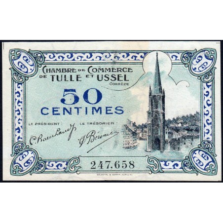 Tulle et Ussel - Pirot 126-1 - 50 centimes - Série A - 8e émission - Sans date - Etat : pr.NEUF