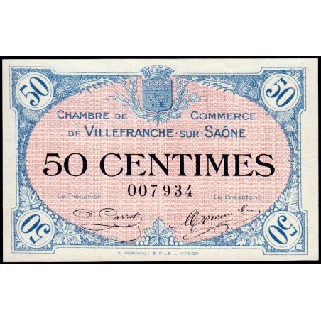 Villefranche-sur-Saône - Pirot 129-1 - 50 centimes - 02/12/1915 - Etat : pr.NEUF