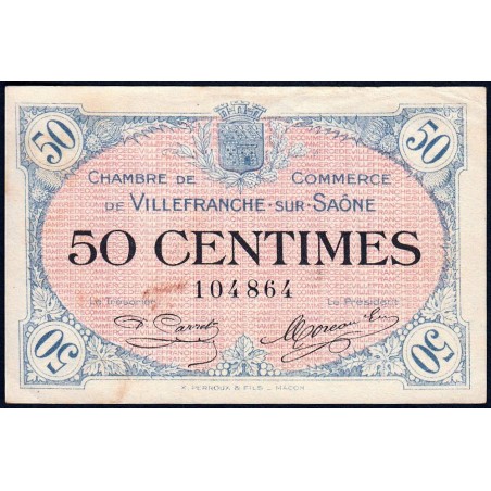 Villefranche-sur-Saône - Pirot 129-1 - 50 centimes - 02/12/1915 - Etat : TTB