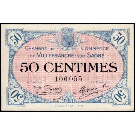 Villefranche-sur-Saône - Pirot 129-1 - 50 centimes - 02/12/1915 - Etat : SPL