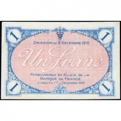 Villefranche-sur-Saône - Pirot 129-4 - 1 franc - 02/12/1915 - Etat : SPL