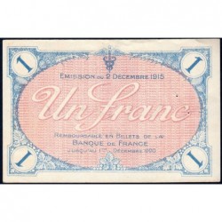 Villefranche-sur-Saône - Pirot 129-4 - 1 franc - 02/12/1915 - Etat : SUP