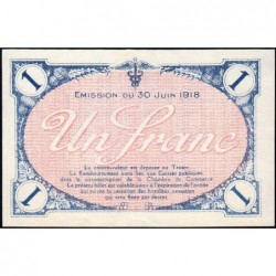 Villefranche-sur-Saône - Pirot 129-9 - 1 franc - 2me Série - 30/06/1918 - Etat : SPL