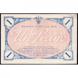 Villefranche-sur-Saône - Pirot 129-9 - 1 franc - 2me Série - 30/06/1918 - Etat : SUP+