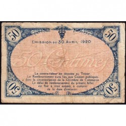 Villefranche-sur-Saône - Pirot 129-11 - 50 centimes - 3me Série - 30/04/1920 - Etat : TB-