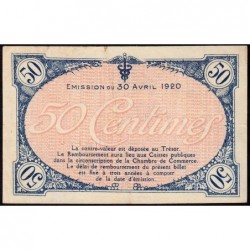 Villefranche-sur-Saône - Pirot 129-11 - 50 centimes - 3me Série - 30/04/1920 - Etat : TTB