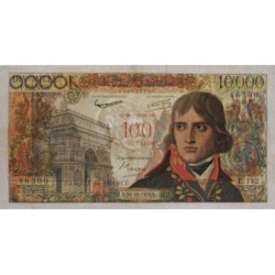 F 55-01 - 30/10/1958 - 100 nouv. francs sur 10000 francs - Bonaparte - Série E.142 - Etat : TB+