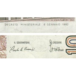 Italie - Pick 109a_1 - 1'000 lire - Lettre A - Série CA F - 06/01/1982 (16/03/1982) - Etat : TTB
